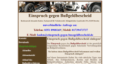 Desktop Screenshot of einspruch-gegen-bussgeldbescheid.de
